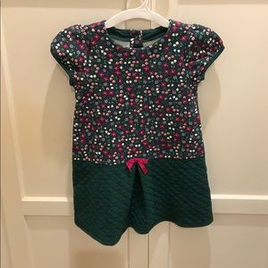Green Flower Girls Dress